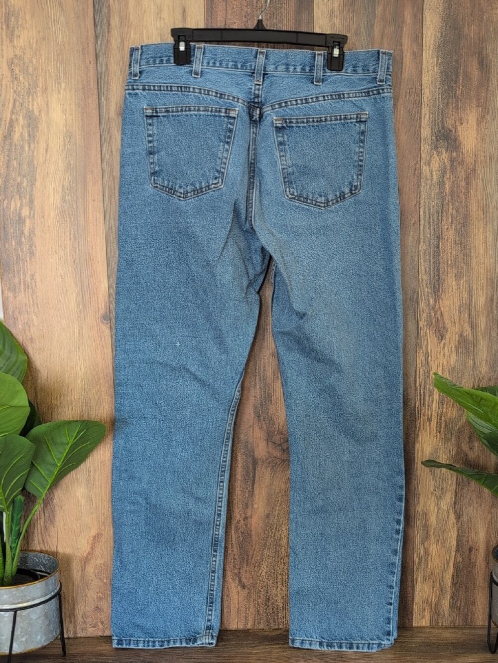George Men's Straight-Leg Regular Blue Jeans 36x34            683A